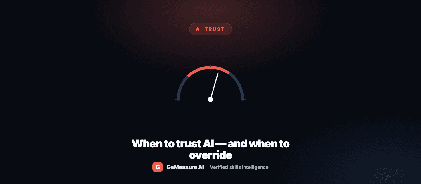 When should you trust an AI output — and when should you override it?